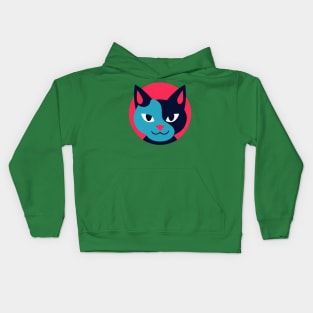 Colourful abstract cat Kids Hoodie